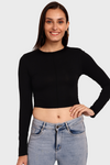 LE ESPRESSO Womens 95% Viscose / 5% Lycra RN Crop TOP - 5119